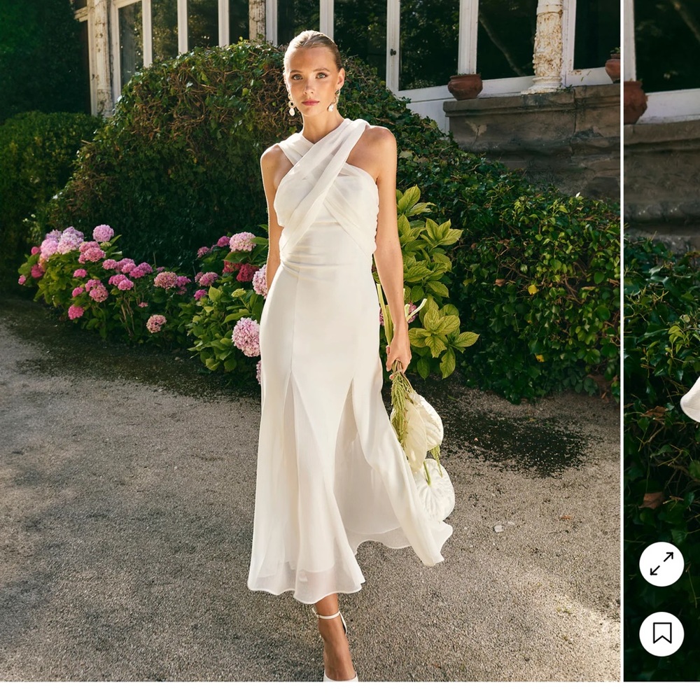 Elegant One Shoulder White Dress